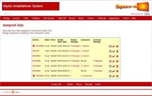 Installations Management System screenshot