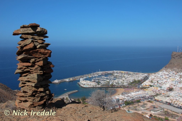 Cairn overlooking Puerto de Mogán, Gran Canaria
